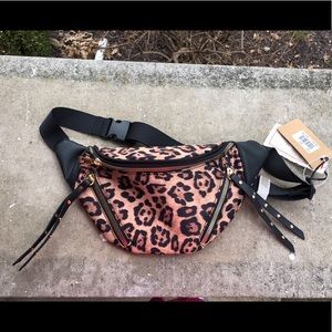Satin cheetah fanny pack